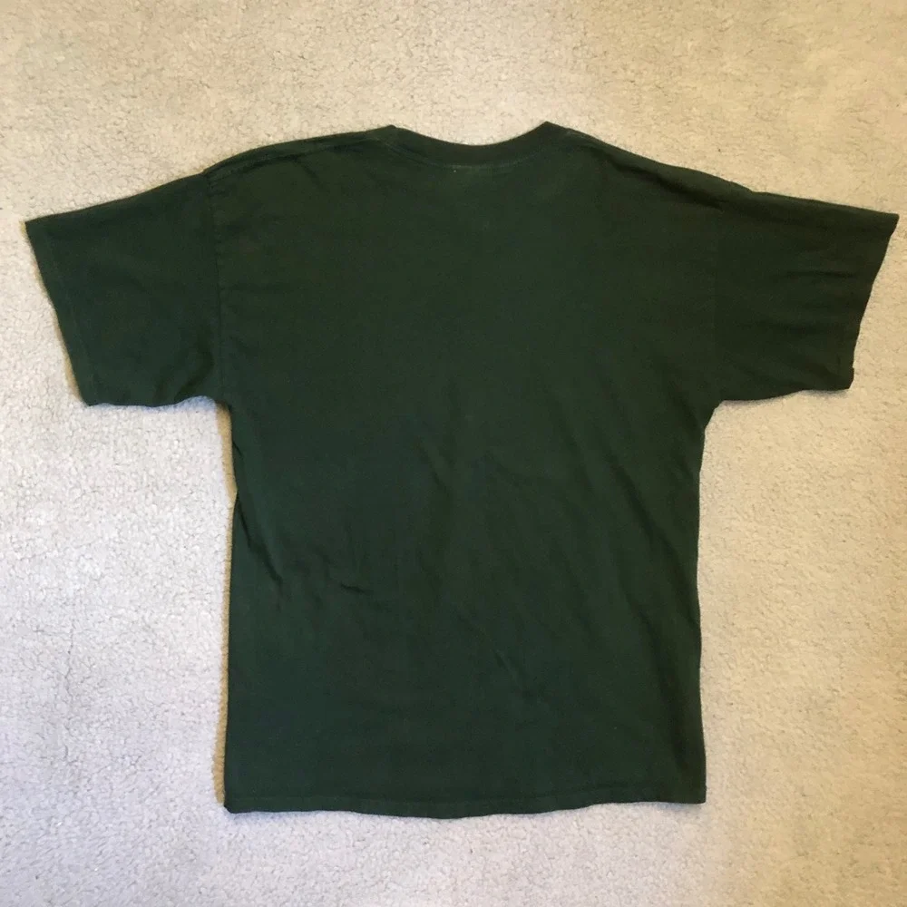 M&O Knits HeavyWeight Wolf Pack Graphic T-Shirt Forest Green Mens Large‎ Vintage